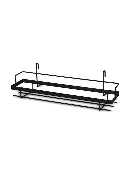 Edenberg Metallic Kitchen Organizer Rack in Black Colour 78cm 16 Pieces