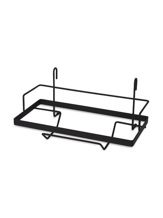 Edenberg Metallic Kitchen Organizer Rack in Black Colour 78cm 16 Pieces