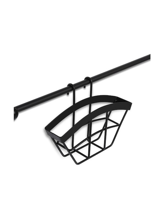 Edenberg Metallic Kitchen Organizer Rack in Black Colour 78cm 16 Pieces