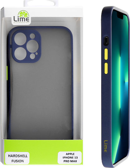 Lime Hardshell Camera Guard Задна корица Пластмаса Blue with Yellow Keys (iPhone 13 Pro Max)