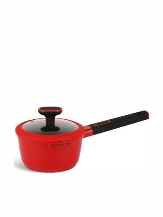Edenberg Cookware Set of Aluminum with Non-stick Coating Red 12pcs