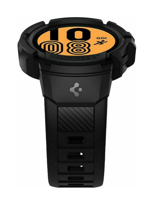 Spigen Rugged Armor Pro Θήκη Σιλικόνης Charcoal Grey για το Galaxy Watch 4 40mm