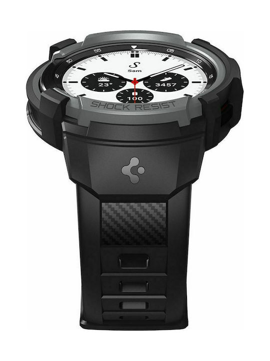 Spigen Rugged Armor Pro Θήκη Σιλικόνης Charcoal Grey για το Galaxy Watch 4 Classic 42mm