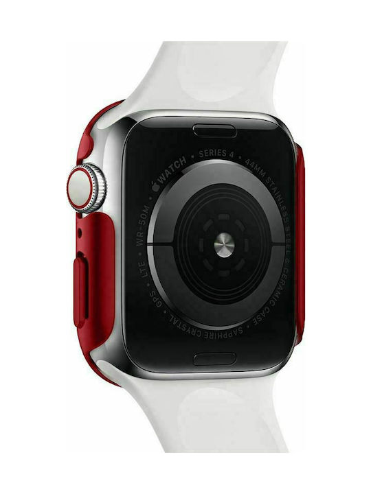 Spigen Thin Fit Plastic Case with Tempered Glass Red Colour for Apple Watch 44mm