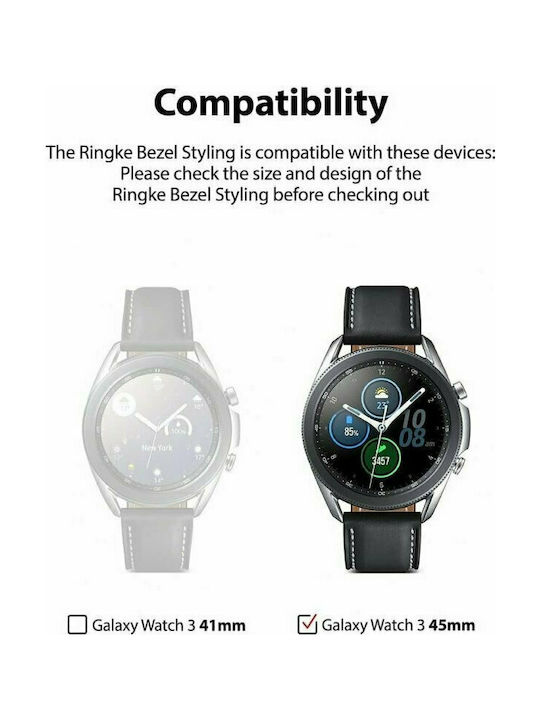 Ringke Bezel Styling Stainless Μαύρο για το Galaxy Watch 3 45mm