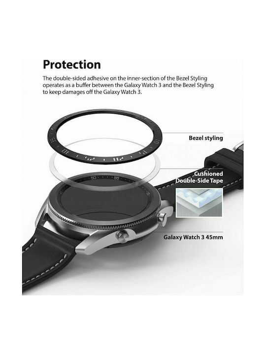 Ringke Bezel Styling Stainless Μαύρο για το Galaxy Watch 3 45mm