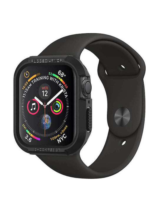 Spigen Rugged Armor Carcasă de Silicon în culoarea Negru pentru Apple Watch 40mm