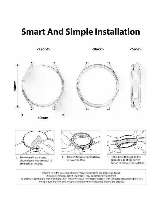 Ringke Slim 2-Pack Пластмасов Калъф в Черен цвят за Галакси Уотч 4 Класик 46мм