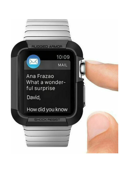 Spigen Rugged Armor Μαύρο (Apple Watch 42mm)