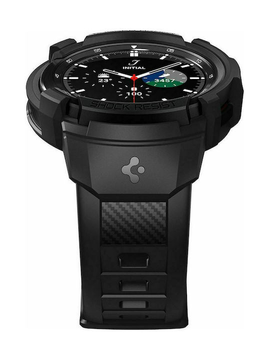 Spigen Rugged Armor Pro Carcasă de Silicon Negru mat pentru Galaxy Watch 4 Classic 46mm - Galaxy Watch 4 Clasic 46mm
