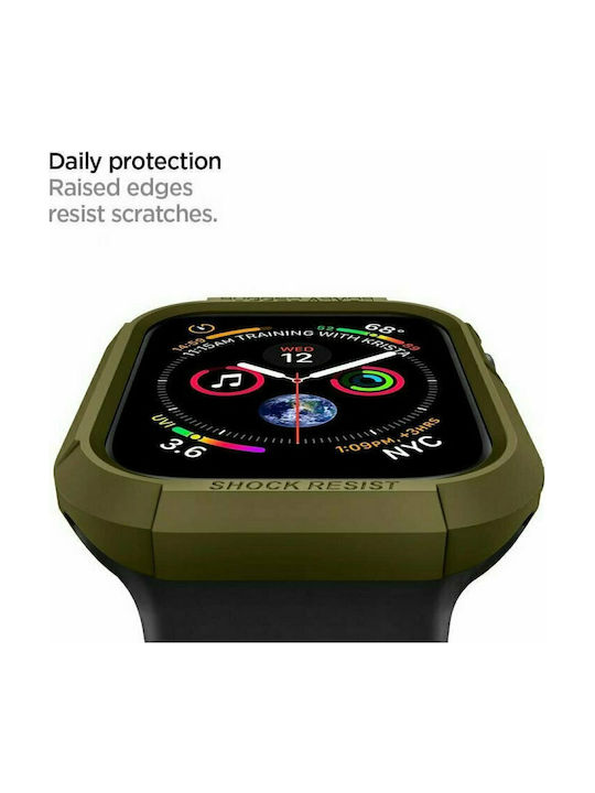 Spigen Rugged Armor Θήκη Σιλικόνης Olive Green για το Apple Watch 40mm