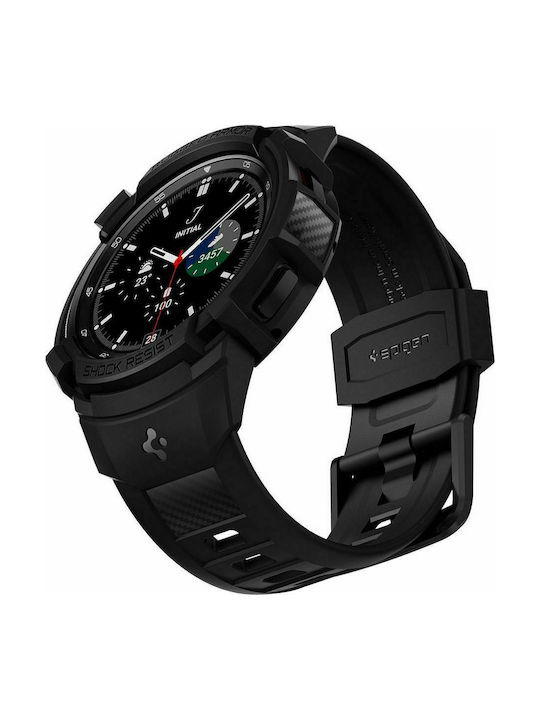 Spigen Rugged Armor Pro Carcasă de Silicon Negru mat pentru Galaxy Watch 4 Classic 46mm - Galaxy Watch 4 Clasic 46mm