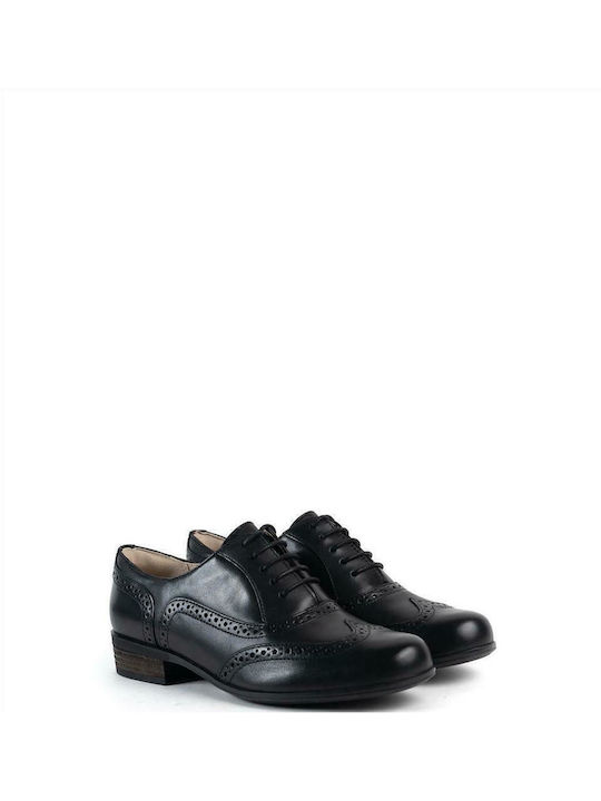 Hamble Oak Women's Leather Oxford Shoes Black