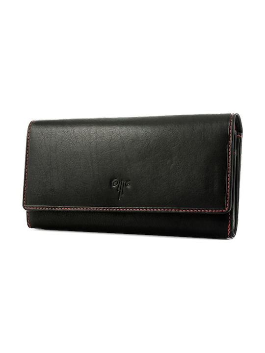 Kion 1252A Large Leather Women's Wallet Black/Red
