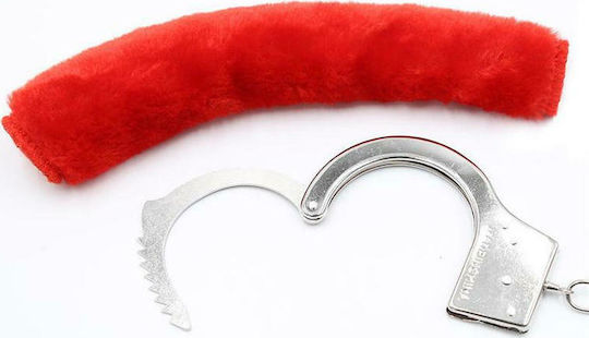 IntoYou Furry Metal Hand Cuffs Handschellen Red