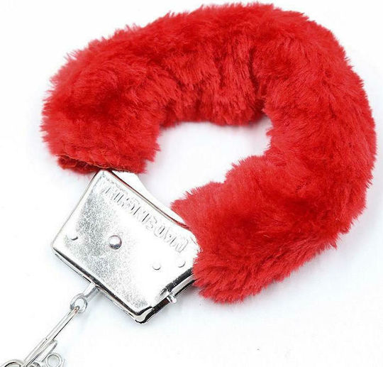 IntoYou Furry Metal Hand Cuffs Handschellen Red
