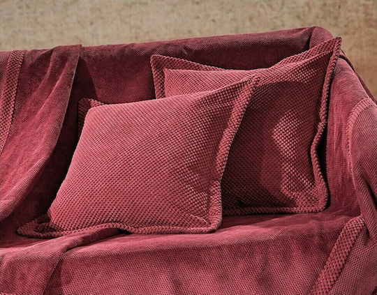 Guy Laroche Rubicon Ριχτάρι Τριθέσιου Καναπέ Δύο 'Οψεων 170x300εκ. Burgundy