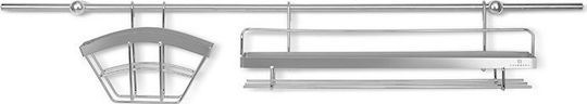 Edenberg Pendant Metal Shelf 78cm 16 Pieces Silver
