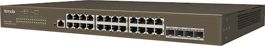 Tenda Managed L2 Switch με 24 Θύρες Gigabit (1Gbps) Ethernet και 4 SFP Θύρες