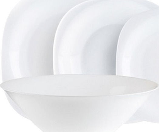 Luminarc Carine White Porcelain Dinnerware Set 19pcs