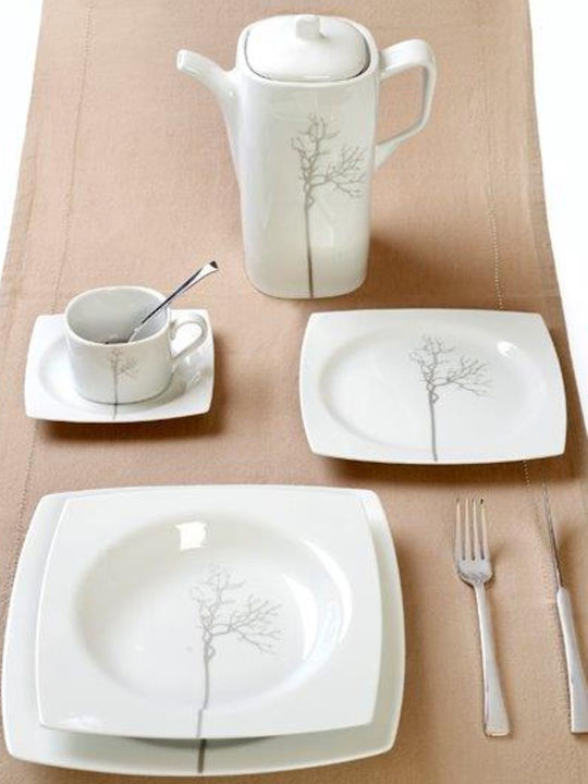 Cryspo Trio Kyoto Dinnerware Set White