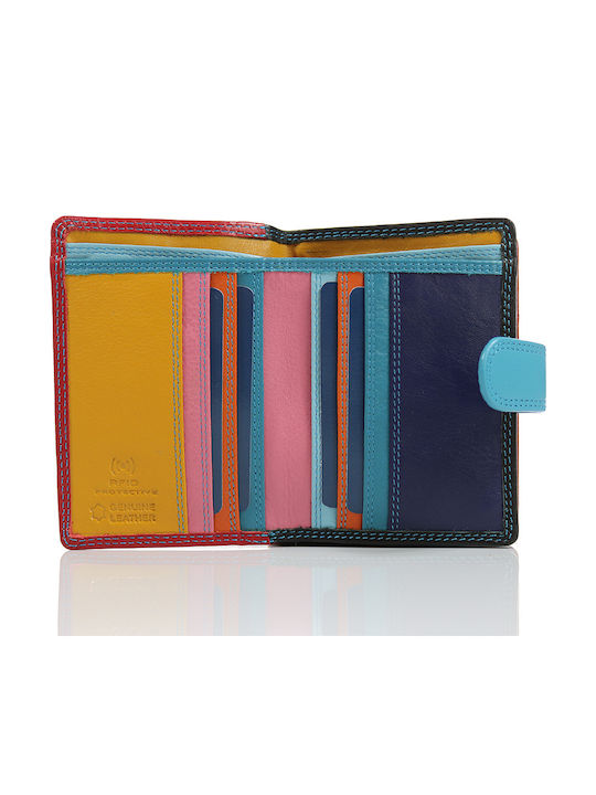 Small Leather Women's Wallet Classic with RFID Red