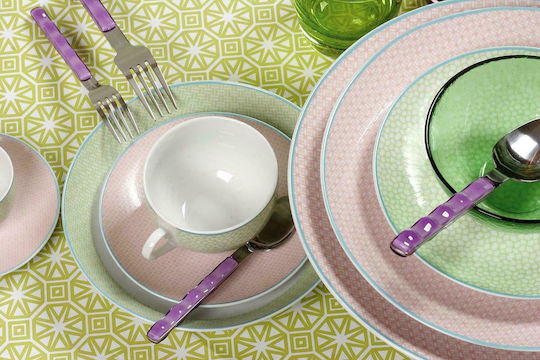 Cryspo Trio Siena Multicolour Porcelain Dinnerware Set 25.945.40 20pcs