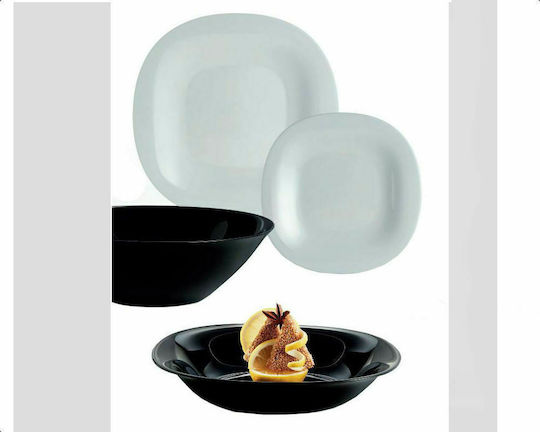 Luminarc Carine Black & White Dinnerware Set 18pcs