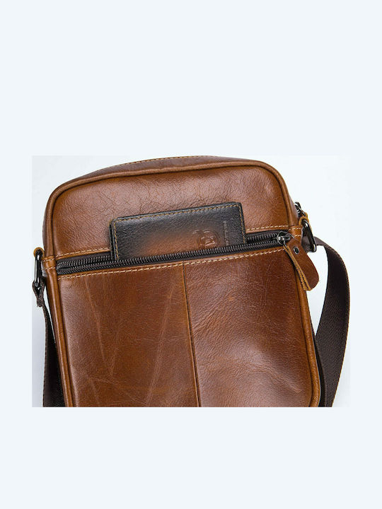DJB-07 Leather Men's Bag Shoulder / Crossbody Light Brown