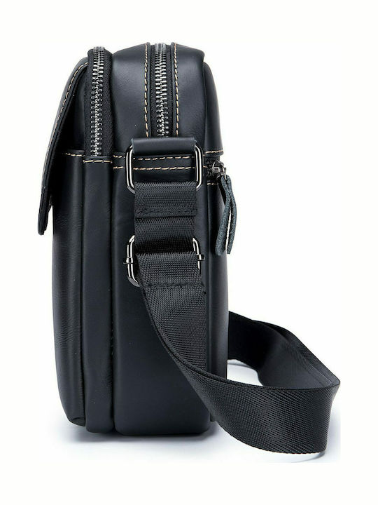 Leather Men's Bag Shoulder / Crossbody Black