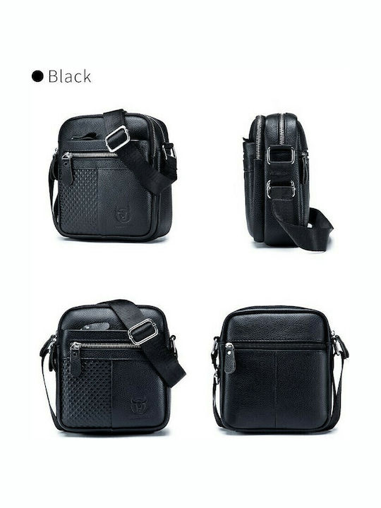 DJB-010 Leather Men's Bag Shoulder / Crossbody Black