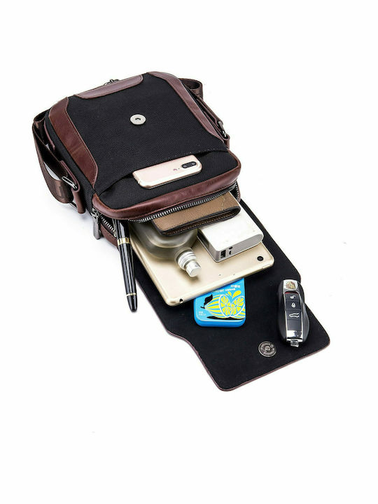 DJB-999 Leather Men's Bag Messenger Brown