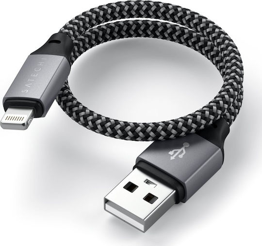 Satechi Braided USB-A to Lightning Cable 15W Gray 0.25m (ST-TAL10M)