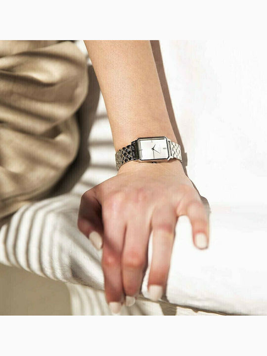 Rosefield The Elles Women's Watch with Silver Metal Bracelet