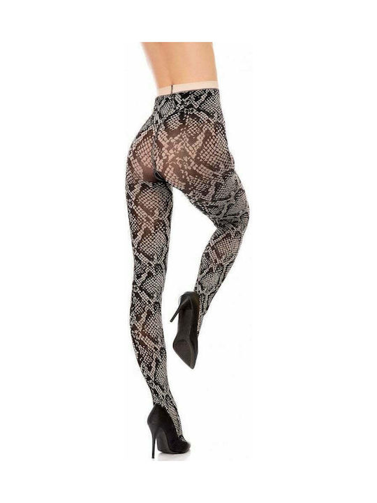 Trasparenze Marsala Women's Pantyhose 50 Den Black with Print