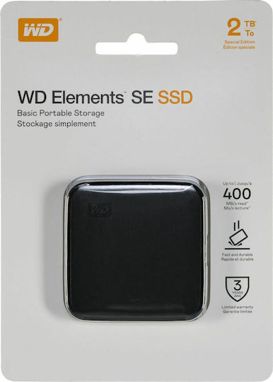 Western Digital Elements SE USB 3.0 External 2.5" SSD 2TB Gray