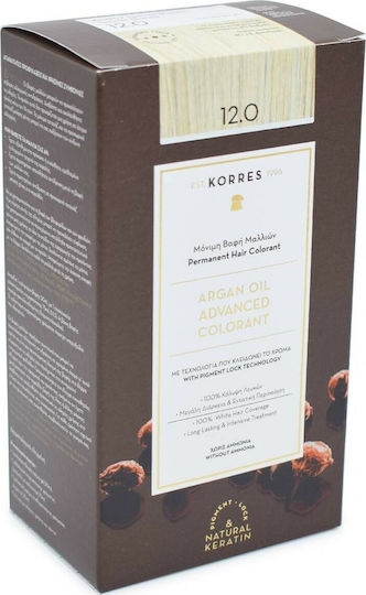 Korres Argan Oil Advanced Colorant Vopsea De Păr Fără Amoniac 12.0 Blond Special 50ml