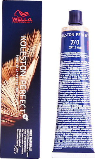 Wella Koleston Perfect Me+ Pure Naturals Βαφή Μαλλιών 7/0 Ξανθό 60ml