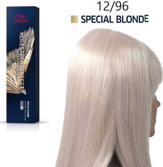 Wella Koleston Perfect Me+ Special Blonde Βαφή Μαλλιών 12/96 Πολύ Ανοιχτό Φωτεινό Ξανθό Ιριζέ Βιολέ 60ml