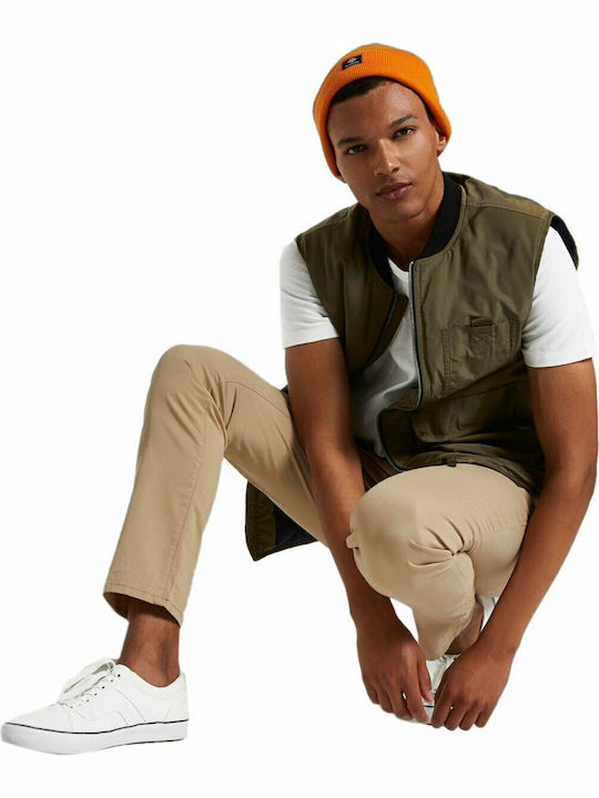 Sleeveless Jacket Bomber Dry Greyish Olive