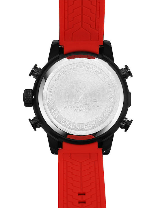 Weide Men's Watch 45mm Battery with Black Leather Strap
