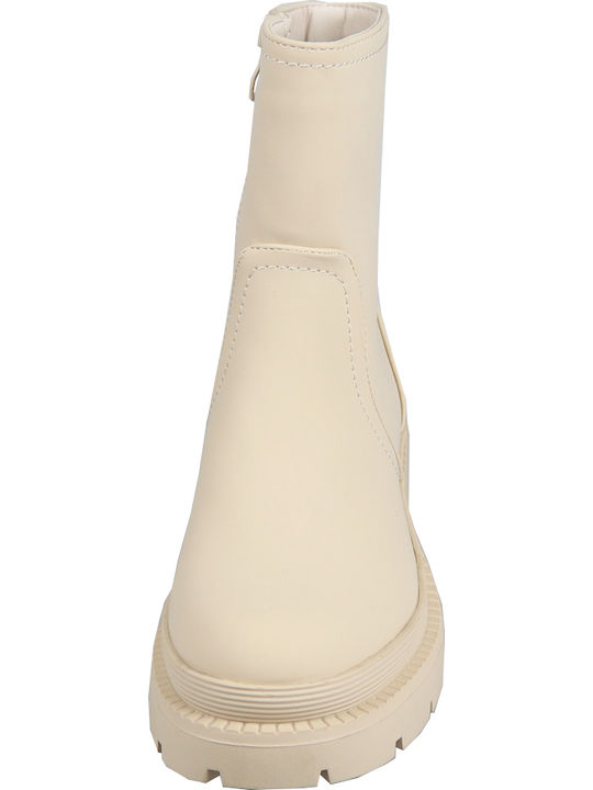Slick Damen Knöchelstiefel Beige