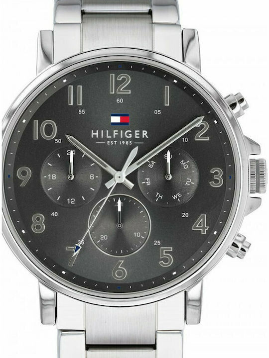 Tommy Hilfiger Daniel Men's Watch 44mm Chronograph Battery with Silver Metal Bracelet