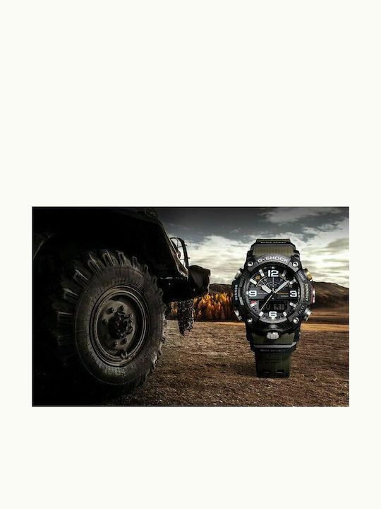 Casio G-Shock Master of G-Land Mudmaster Analogic/Digital Ceas Pentru Bărbați 52,9mm Cu Mecanism Pe Baterie Și Curea Din Cauciuc Neagră