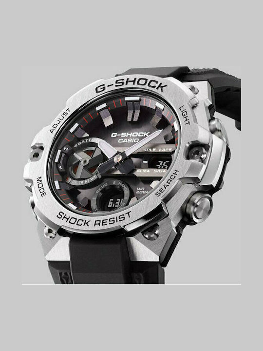 Casio G-Shock G-Steel Analog/Digital Men's Watch 50mm Chronograph Battery with Black Rubber Strap