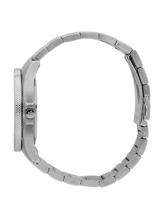 Maserati Ανδρικό Ρολόι 44mm Μπαταρίας με Ασημί Μεταλλικό Μπρασελέ