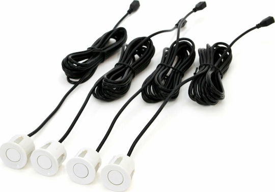 AMiO Car Parking System with Camera / Screen / Buzzer and 4 Sensors 22mm in White Color
