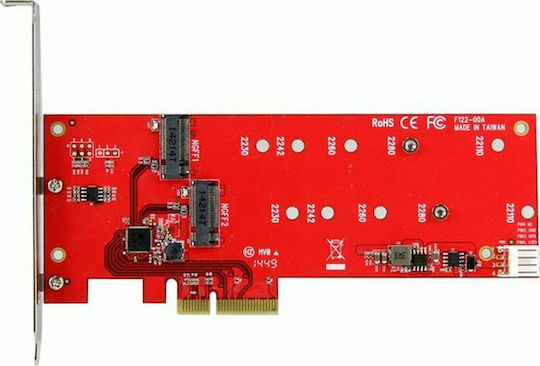 StarTech Κάρτα PCIe σε 2 θύρες M.2