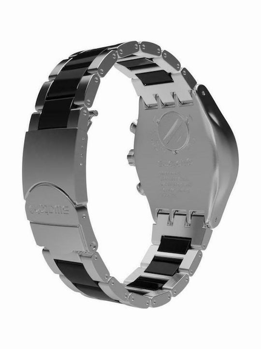 Swatch Men's Watch 43mm Chronograph Battery with Black Metal Bracelet