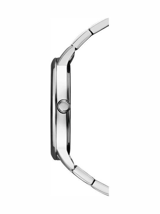 Citizen Ανδρικό Ρολόι 41mm Μπαταρίας με Ασημί Μεταλλικό Μπρασελέ